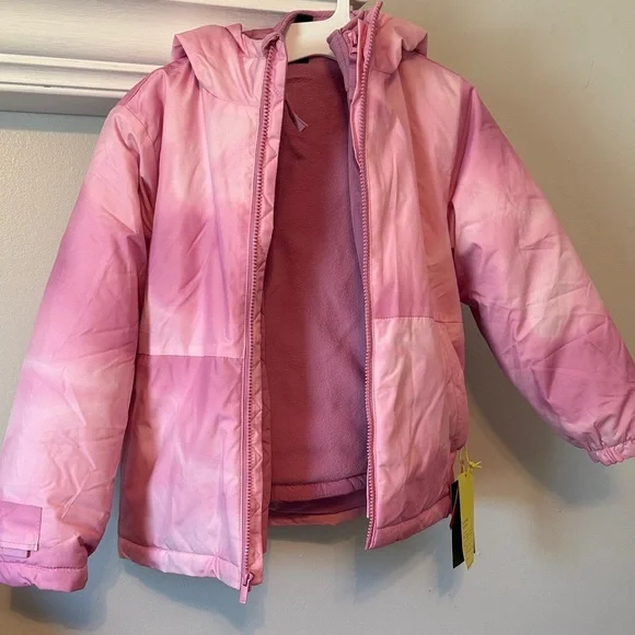 All in Motion Hooded Warm Winter Coat Girls Size Small 6/7 Active Wear Outdoors - Picture 3 of 16